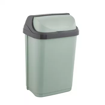 KEEEPER Rasmus 10L cestino con coperchio girevole, verde
