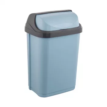 KEEEPER Rasmus 10L cestino con coperchio girevole, blu