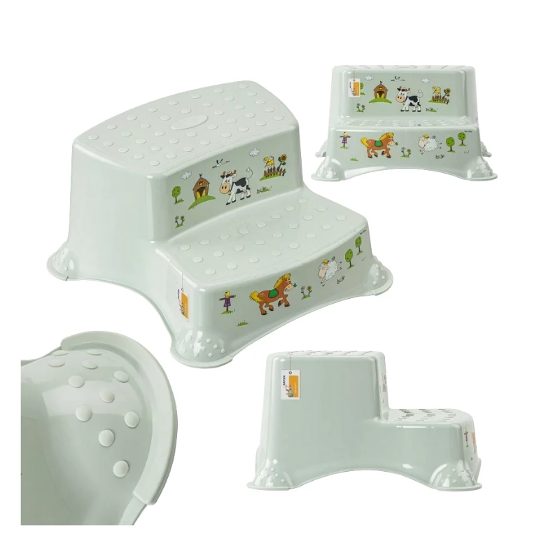 KEEEPER panca a due gradini Igor Funny Farm 40x37x21 cm Soft Green