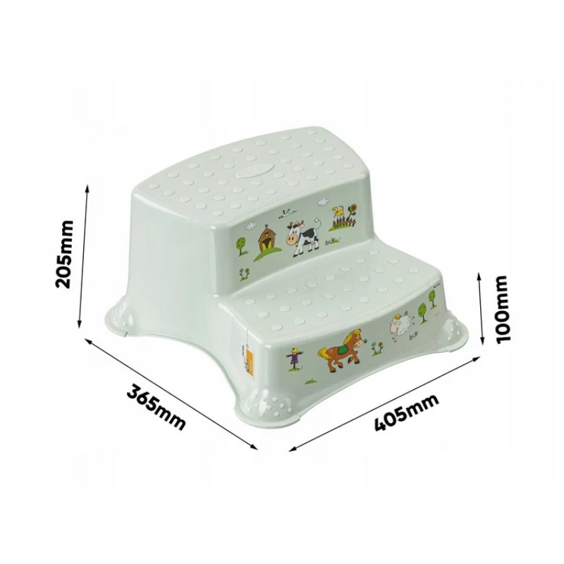 KEEEPER panca a due gradini Igor Funny Farm 40x37x21 cm Soft Green