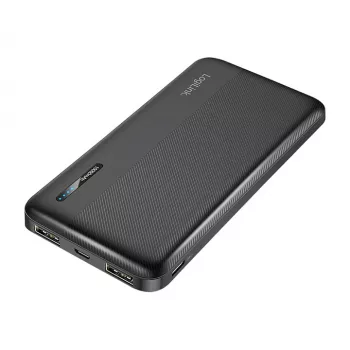 LogiLink PA0338RF 10000 mAh powerbank con USB-C PD e Quick Charge 3.0, nero