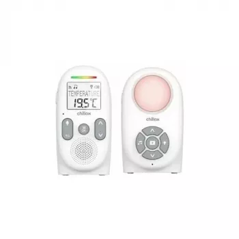 Chillax CB260 DECT audio babyphone digitale con funzione vivavoce, sensore di temperatura, luce notturna, ninne nanne e allarme vibrazione – bianco