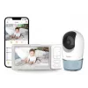 Chillax DM568 videocitofono baby Wi-Fi & FHSS con display 5 inch, telecamera orientabile, visione notturna, funzione intercom, sensore di temperatura, ninne nanne e app Hubble