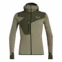 Salewa Puez 2 Dry maglia a maniche lunghe con cappuccio e zip integrale Dark Olive Melange uomo XL