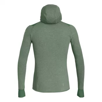 Salewa Puez 2 Dry maglia a maniche lunghe con cappuccio e zip integrale Dark Olive Melange uomo XL