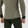 Salewa Puez 2 Dry maglia a maniche lunghe con cappuccio e zip integrale Dark Olive Melange uomo XL