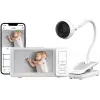 Chillax DM688 videocitofono baby con display a colori 2,8 inch, 2,4 GHz FHSS, portata 300 m, funzione intercom, sensore di temperatura, ninne nanne, bianco