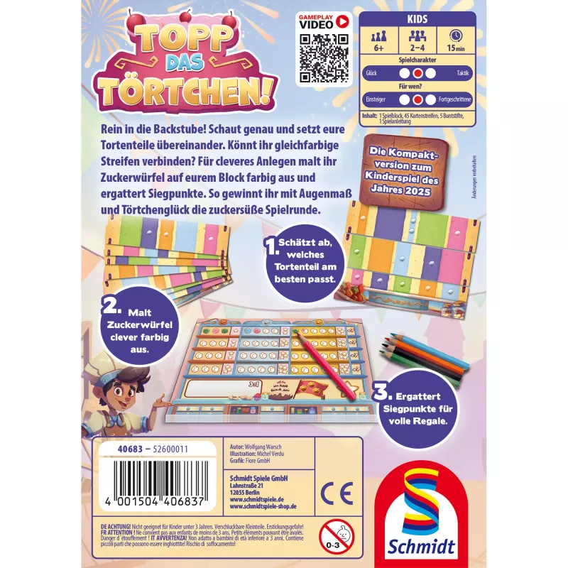 Schmidt Spiele Topp das Törtchen! gioco per bambini