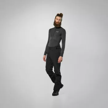Salewa uomo Ortles GTX 3L pantaloni da alpinismo impermeabili Black Out EU 50