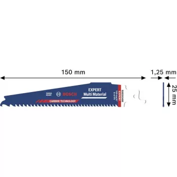 Bosch EXPERT Multi Material lama per seghetto alternativo 2608902332 S959XHM, carburo, 150 mm, 6 TPI
