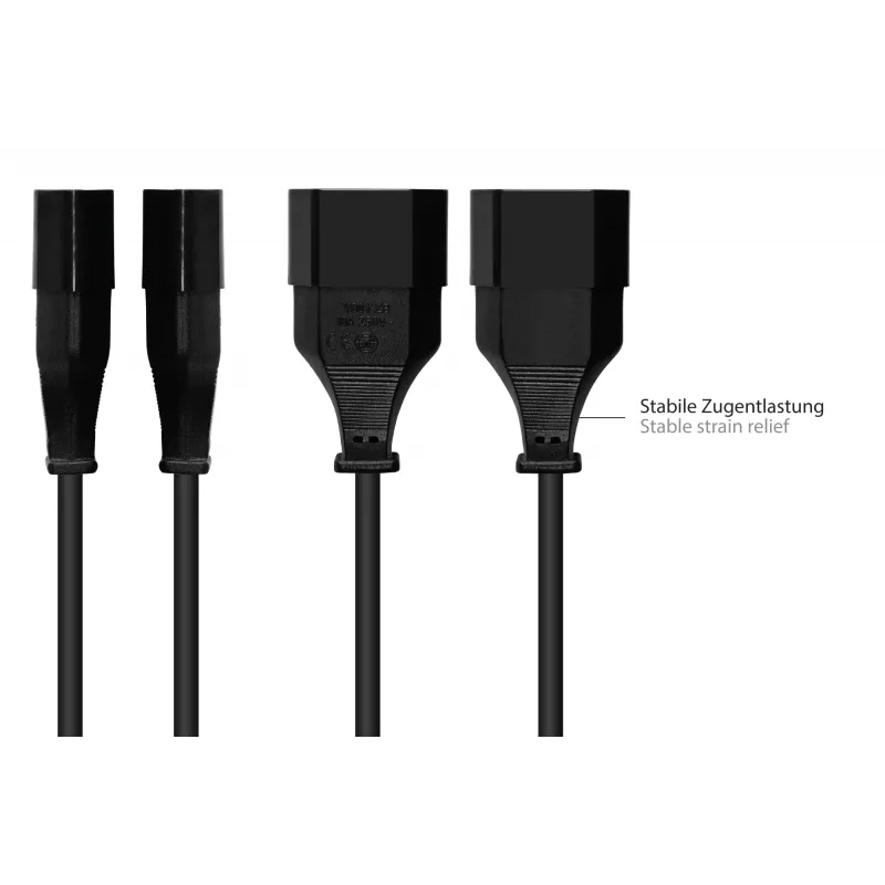 kabelmeister cavo prolunga Euro, spina Euro tipo C a presa Euro, 0,75 mm², 0,5 m, nero (SK0300-S005)