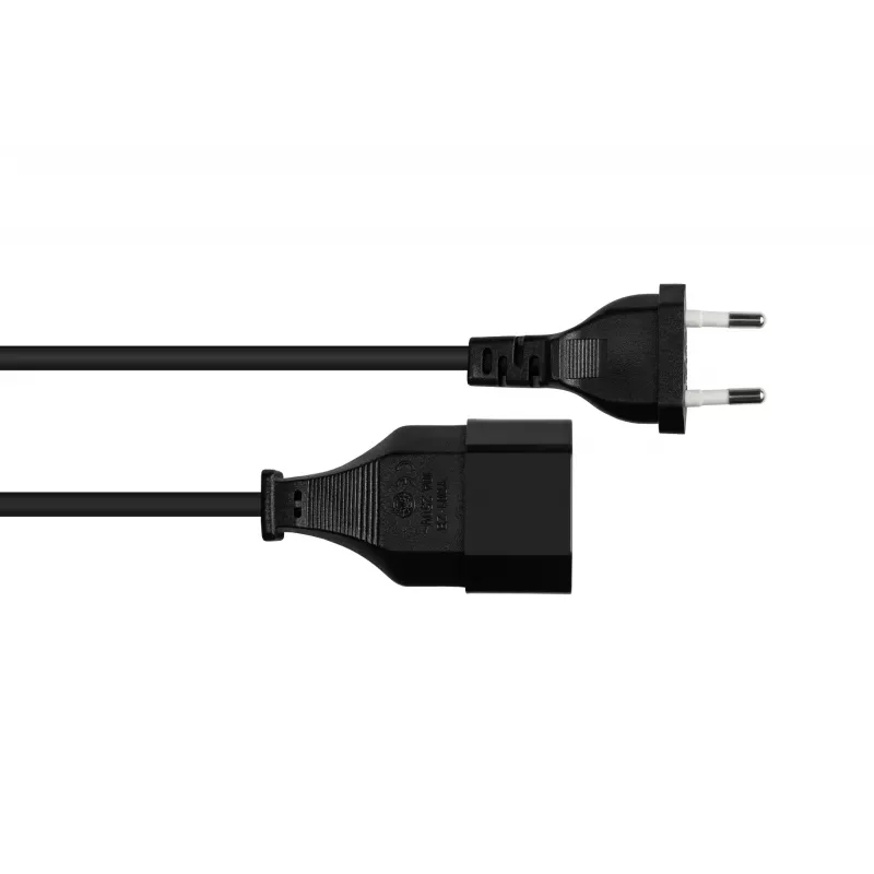 Kabelmeister cavo di prolunga Euro Type-C a presa Euro, nero, 0,75mm², 2m
