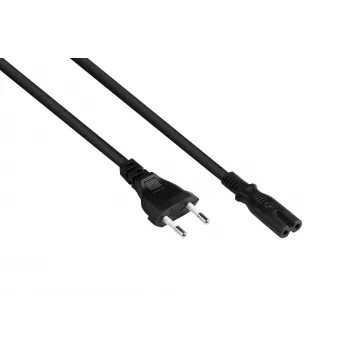 Kabelmeister cavo di alimentazione Euro Type-C a IEC C7, 0,75 m, nero