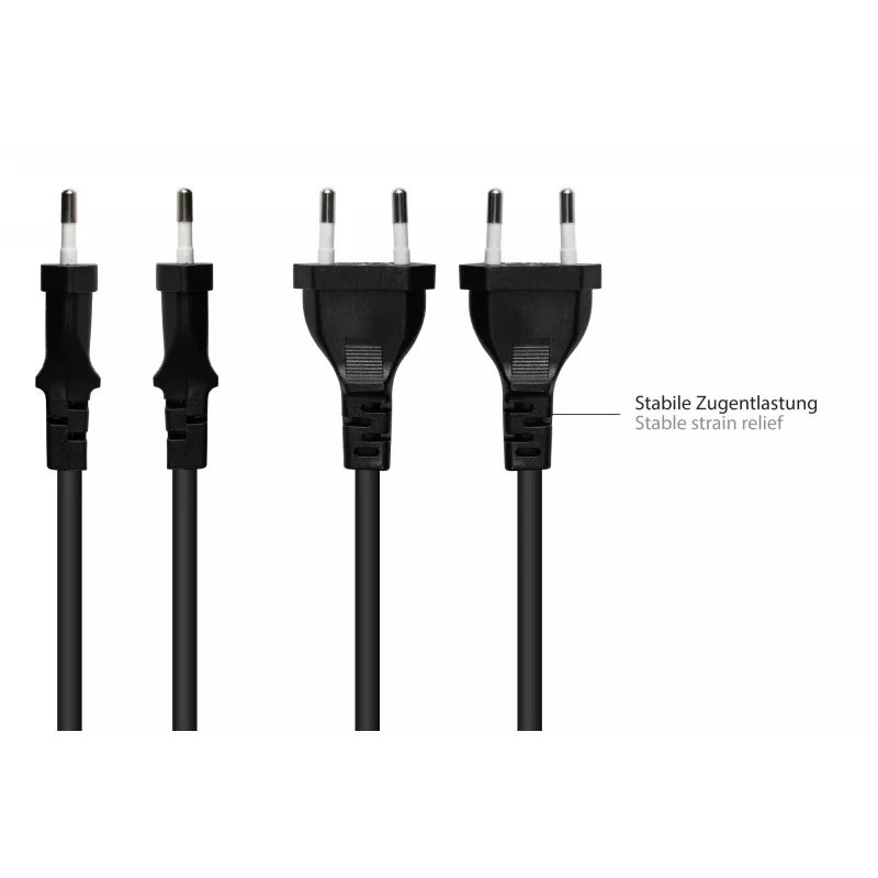 Kabelmeister cavo di alimentazione Euro Type-C a IEC C7, 0,75 m, nero