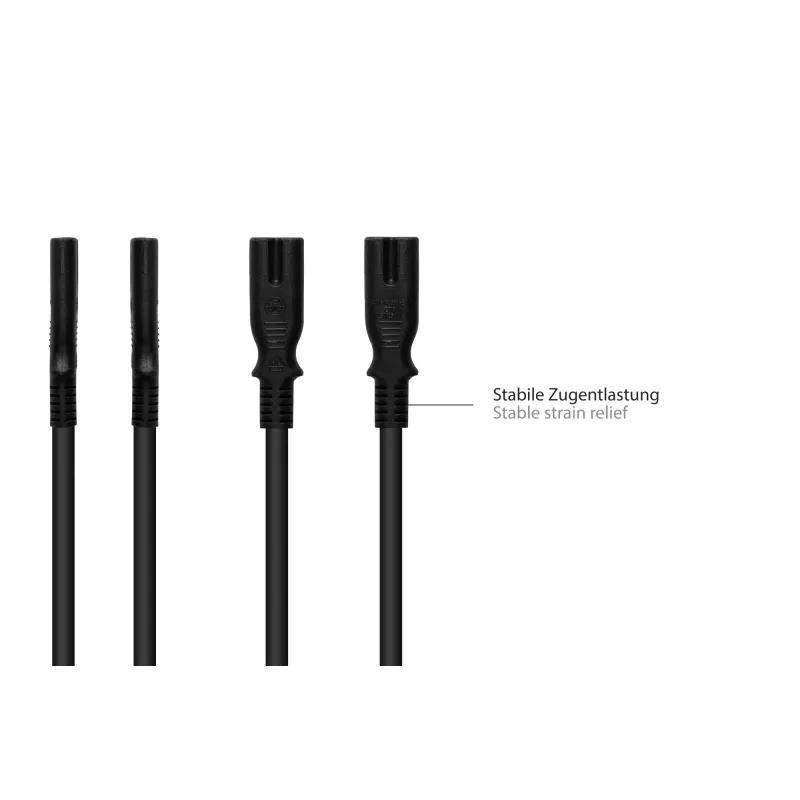 Kabelmeister cavo di alimentazione Euro Type-C a IEC C7, 0,75 m, nero