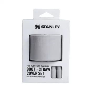 STANLEY set di 2 custodie protettive e tappi per cannucce per thermos 0,89L/0,59L The Quencher Boot + Straw Topper grigio chiaro