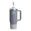 STANLEY set di 2 custodie protettive e tappi per cannucce per thermos 0,89L/0,59L The Quencher Boot + Straw Topper grigio chiaro