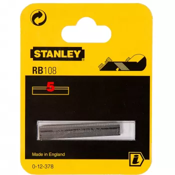 STANLEY Lame di ricambio per pialla per RB10 e RB5, taglio dritto, confezione da 10, acciaio SK5, larghezza 44 mm