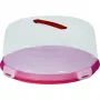 CURVER Porta torta rotondo Ø34,7x15,6cm rosso con coperchio trasparente