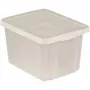 CURVER Essentials 26L Scatola contenitore trasparente con coperchio, impilabile e incastrabile, 44x34x27 cm