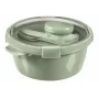 CURVER Contenitore per alimenti Lunch Kit rotondo 1,6L Smart Eco To Go Ø22x10cm Soft Green