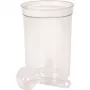 Curver Petlife Ciotola rotonda per animali con cucchiaio, 1,7 L, bianco