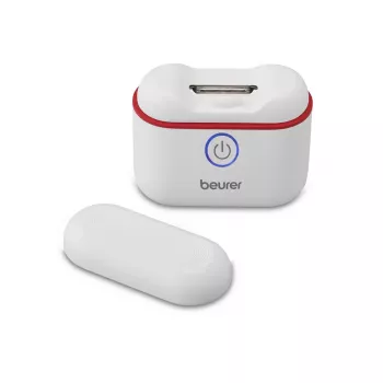 BEURER MP10 Tagliaunghie elettrico con luce LED e contenitore raccogli polvere, ricaricabile, USB-C