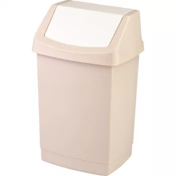CURVER Click-it Pattumiera a pedale 15L rettangolare beige polipropilene con secchio interno estraibile