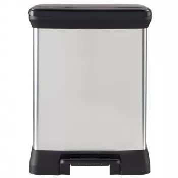 CURVER Cestino pedale metallico Deco Bin Duo 10+18L Argento