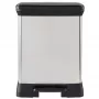 CURVER Cestino pedale metallico Deco Bin Duo 10+18L Argento