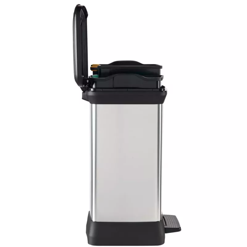 CURVER Cestino pedale metallico Deco Bin Duo 10+18L Argento