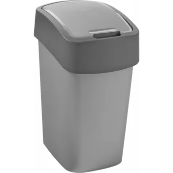 CURVER Flip Bin 9L Cestino rifiuti Argento/Grigio