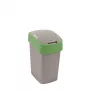 Curver Flip Bin pattumiera 25L, argento/verde