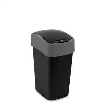 CURVER Flip Bin 25L Cestino rifiuti Nero/Argento
