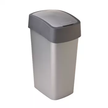 CURVER Flip Bin 45L Cestino rifiuti Argento/Grigio
