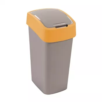 CURVER Flip Bin 45L Cestino rifiuti Argento/Giallo