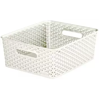 CURVER My Style M 13L Cesto portaoggetti rettangolare color crema effetto rattan