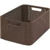 Curver Style Box M 38,6 x 28,7 x 17 cm scatola portaoggetti marrone scuro con coperchio