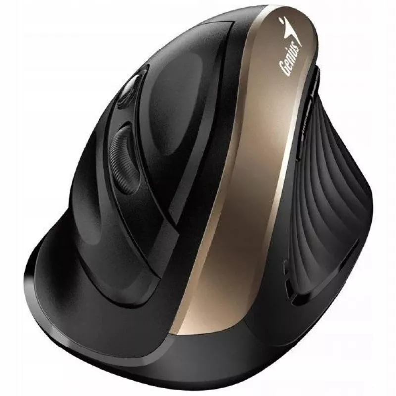Genius Ergo 8250S mouse wireless, 1600 DPI, nero/oro
