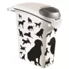 Curver Petlife Contenitore per conservare il cibo per cani 23L nero con design impronta zampa