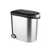 CURVER Pet Life contenitore per alimenti con ruote, 12kg, 35L, 49,3x27,8x40,3 cm, argento