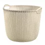 Curver Knit L Cesto portabiancheria rotondo 30L bianco 40x39x33cm