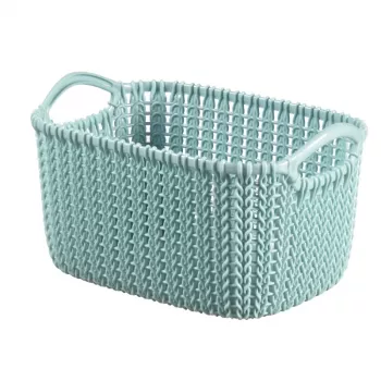 CURVER Cesto portaoggetti rettangolare Basket Knit XS 3L blu 25x18x14cm