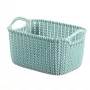 CURVER Cesto portaoggetti rettangolare Basket Knit XS 3L blu 25x18x14cm