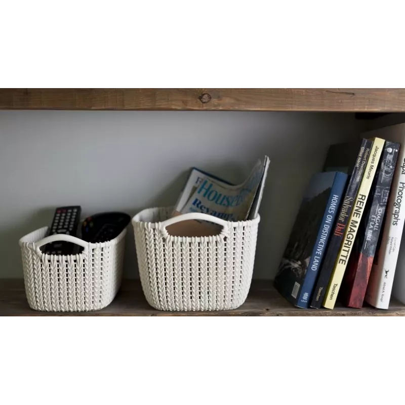 CURVER Cesto portaoggetti rettangolare Basket Knit XS 3L blu 25x18x14cm