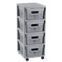Curver Infinity Carrello a 4 cassetti 11L 30x36x69cm grigio