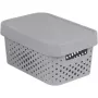 Curver Infinity Scatola portaoggetti in materiale riciclato con coperchio, 4,5L, grigio