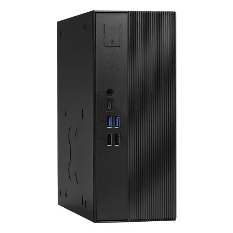 ASRock DeskSlim X600 Mini-PC Barebone, socket AMD AM5, DDR5 SO-DIMM, PCIe Gen5 M.2, 2,5GbE, senza RAM/storage/OS, nero