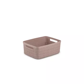 CURVER cesto Jute S 5L 27x20x11cm rosa - cesto per conservazione in juta naturale