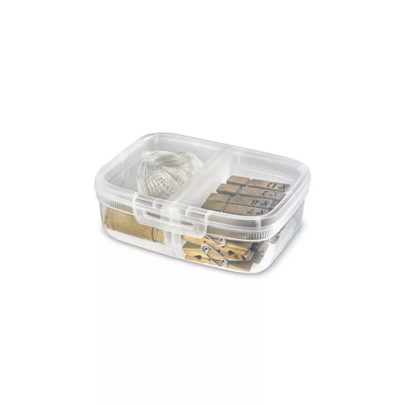 CURVER Snap Box scatola per conservazione rettangolare con divisorio, 3,3L, trasparente